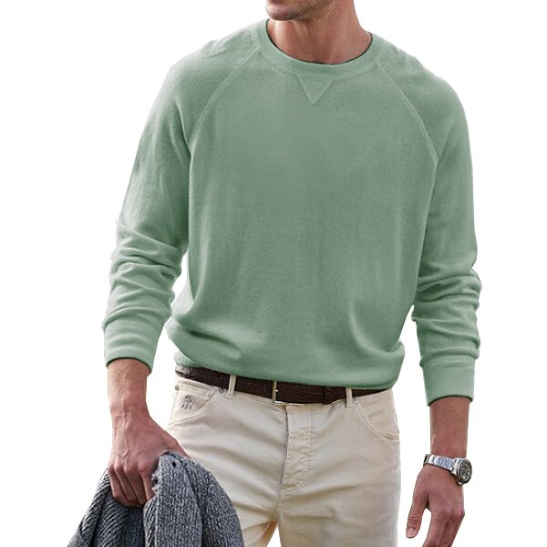 Men's Cotton Casual Crew Neck Tops