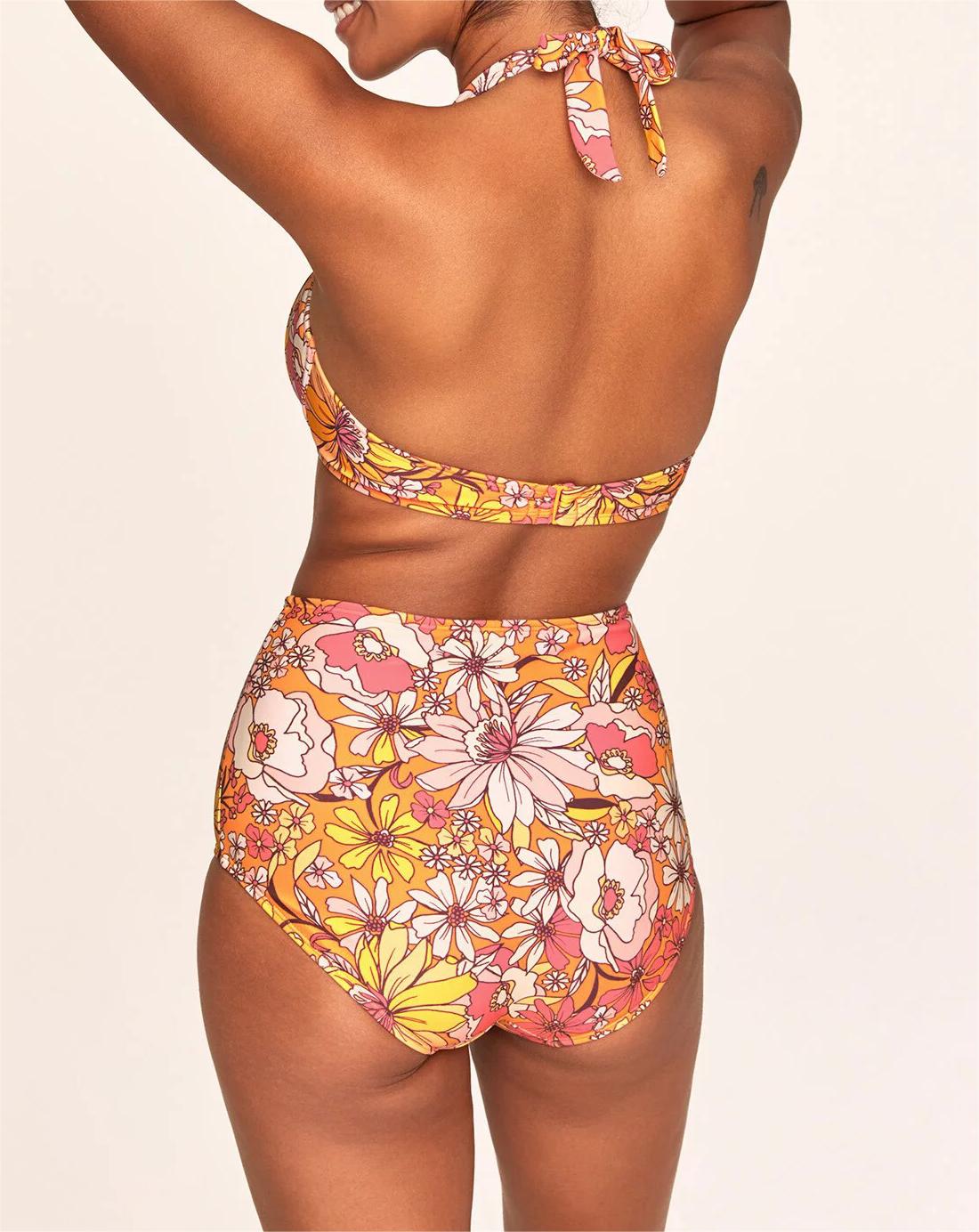 FLORAL ACTIVE HIGH WAISTED BIKINI SET