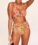 FLORAL ACTIVE HIGH WAISTED BIKINI SET
