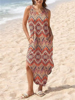 Women's Casual Side Slit Loose Tank Dress