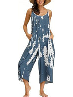 Women's Spaghetti Strap Wide Leg Jumpsuit with Pockets