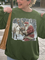 Women's Vintage Christmas Santa Shirt