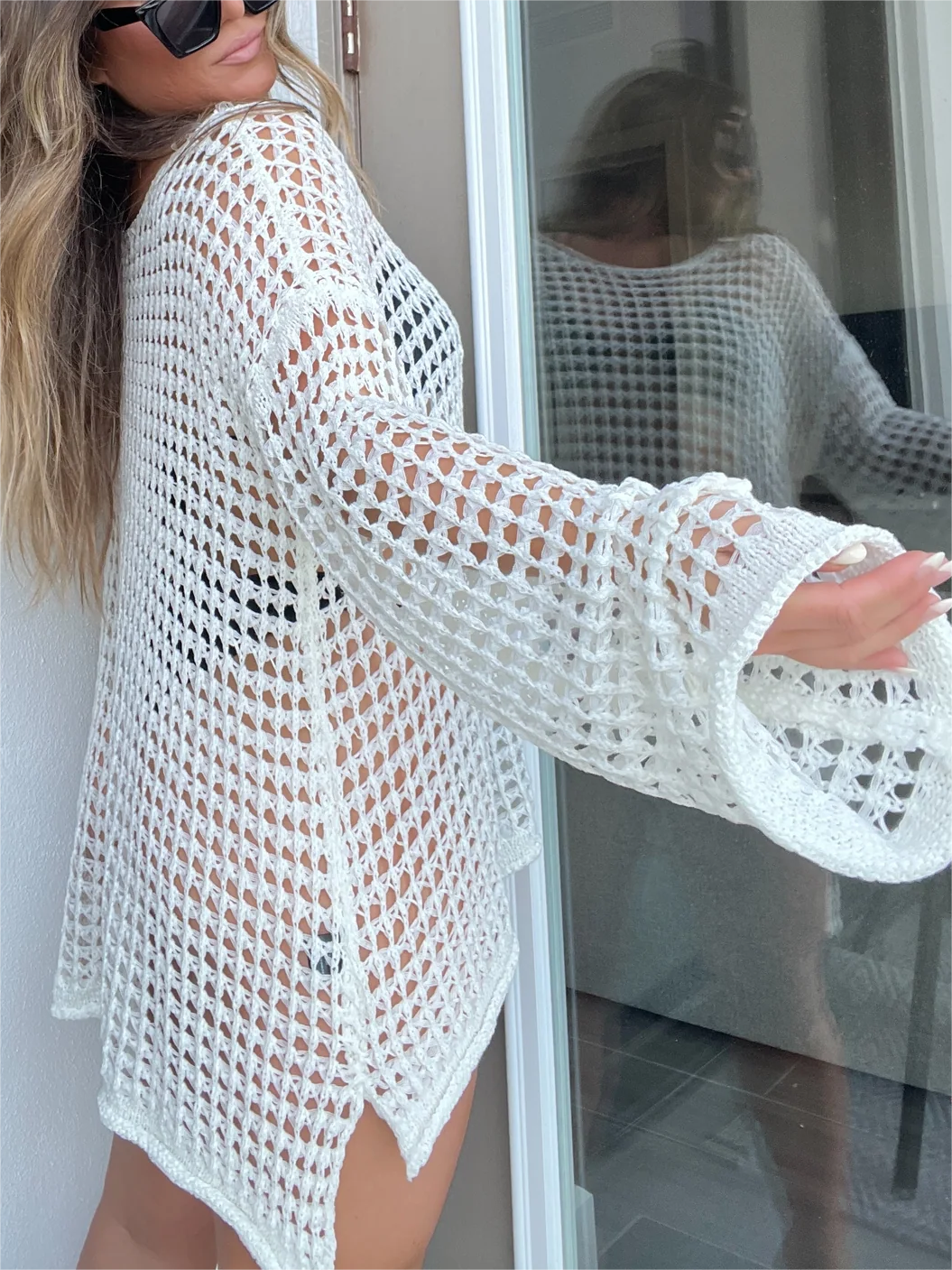 New Women's Crochet Hollow Out Cover Up