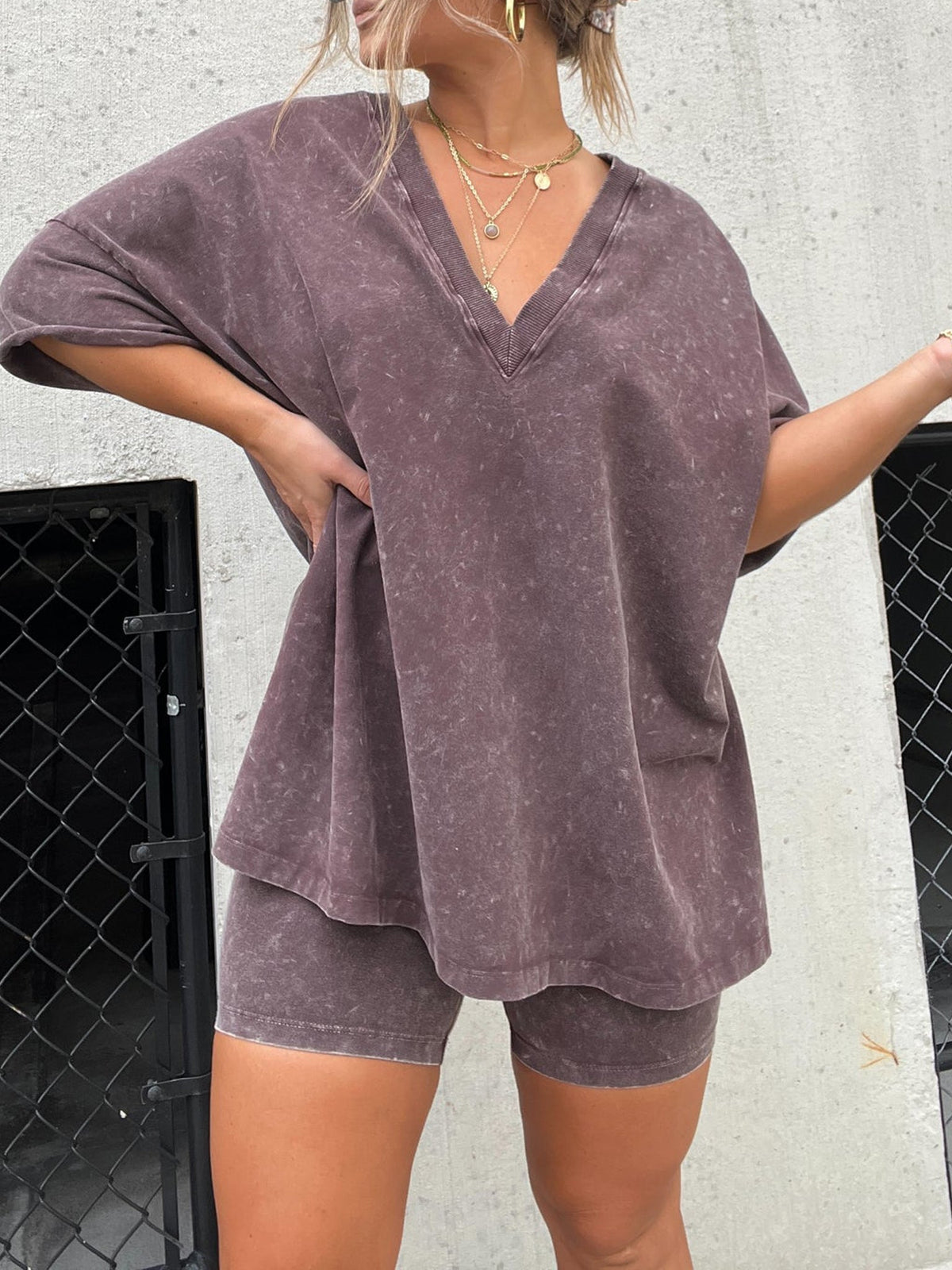 New Women's Summer Washed Set