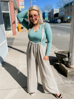 Soft Loose Solid Color Wide Leg Jumpsuit