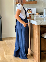 Soft Loose Solid Color Wide Leg Jumpsuit