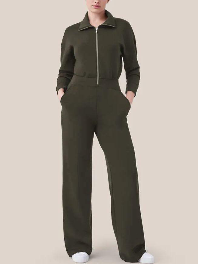 Long Sleeve Wide Leg Jumpsuit