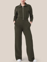 Long Sleeve Wide Leg Jumpsuit