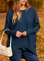 Women's Dolman Sleeve Knitted Pullover Sweater