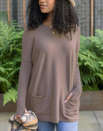 NewLong Sleeve Thumbhole Sweater Pocket Tunic
