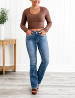 🔥LAST DAY 50% OFF🥳 Tummy Control Bootcut Jeans