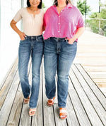 🔥LAST DAY 50% OFF🥳 Tummy Control Bootcut Jeans