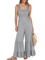 Women's Sleeveless High Waist Wide Leg Jumpsuit with Pockets
