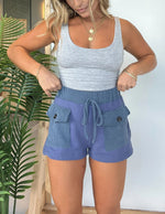 Women's High Rise Pockets Cargo Shorts
