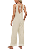 Women's Waffle Knit Wide Leg Jumpsuits