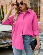 Women's Loose Casual Long Sleeve Shirt Cardigan