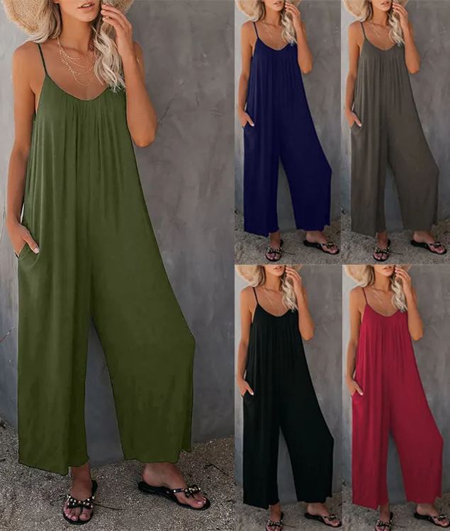 Women's Flowy Jumpsuit with Pockets