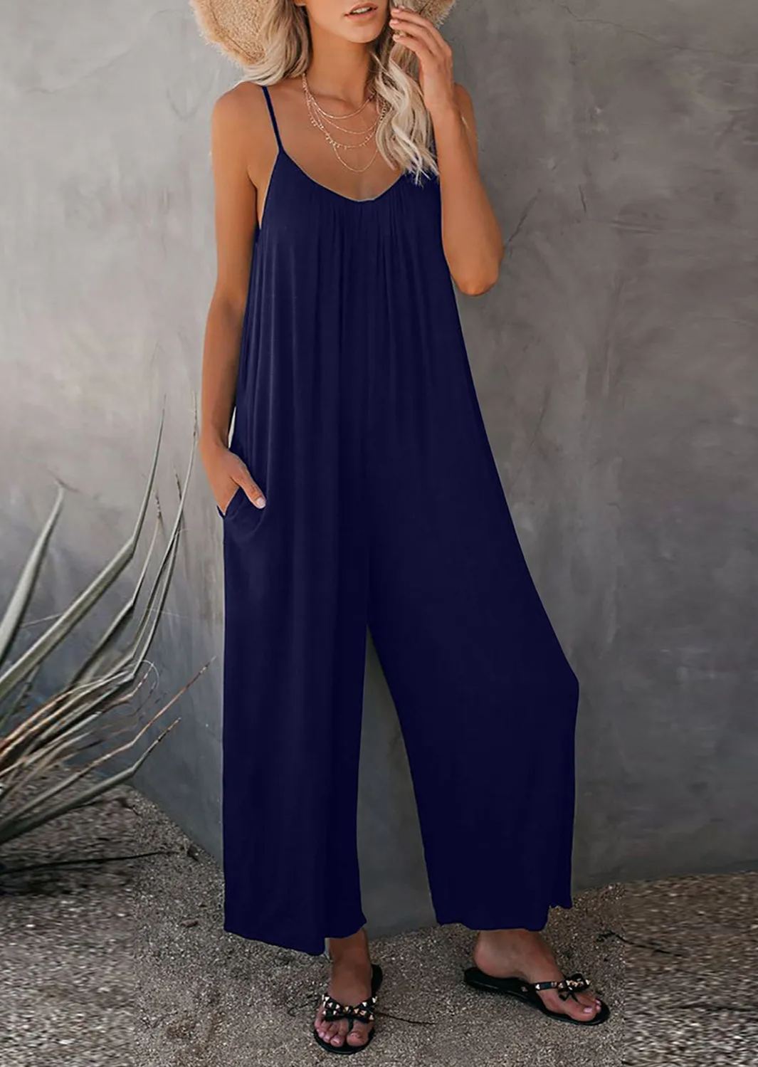 Women's Flowy Jumpsuit with Pockets