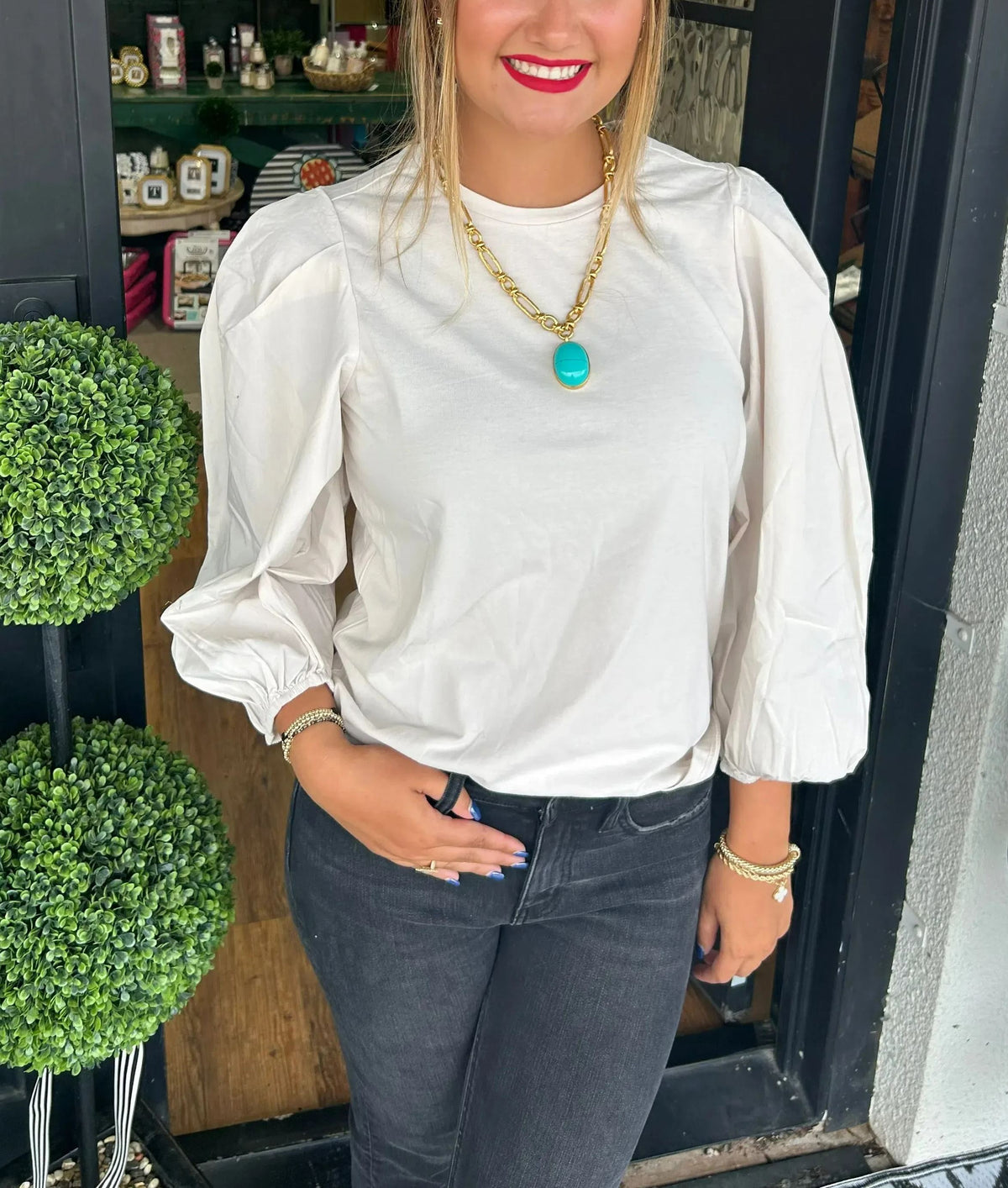 Women's Poplin Sleeve Tops