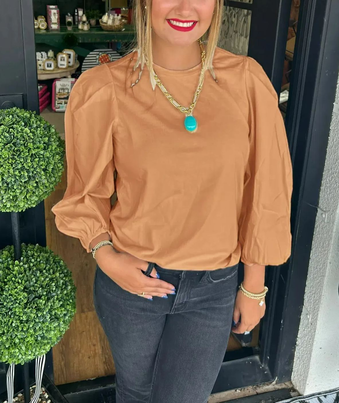 Women's Poplin Sleeve Tops