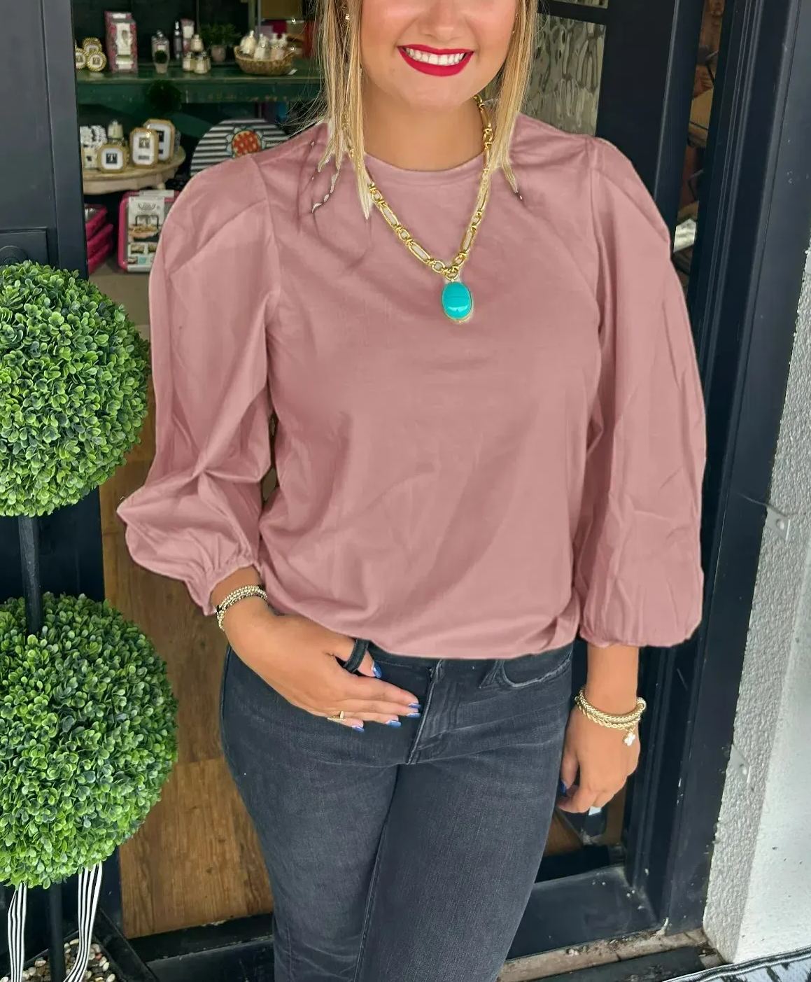 Women's Poplin Sleeve Tops
