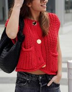 Women's Crochet Knit Sweater Vest