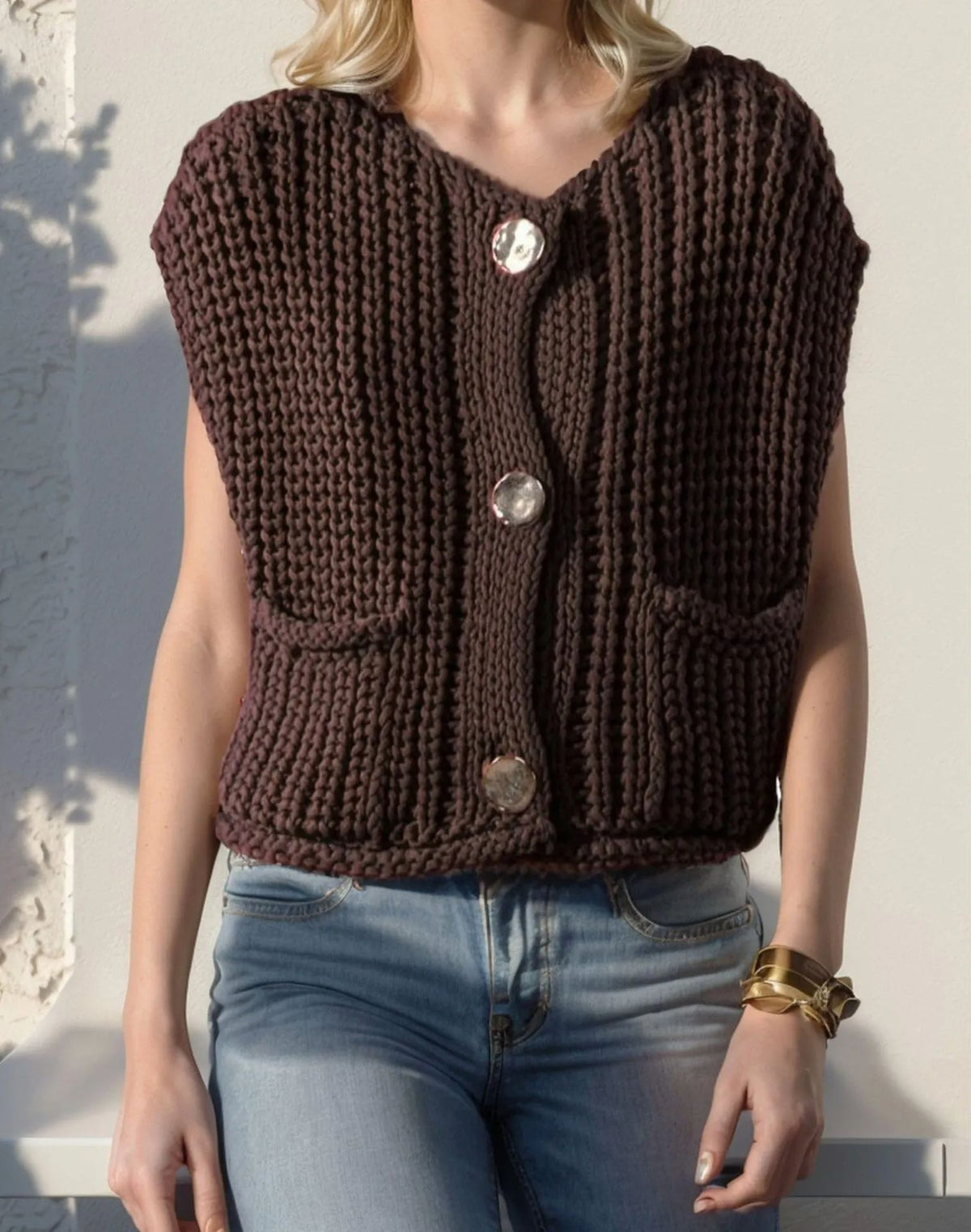 Women's Crochet Knit Sweater Vest