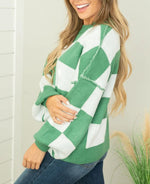 Women's Oversized Checkered Sweater