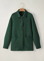 Women'sCasual Button Down Long Sleeve Quilted Jackets