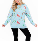 Candy Cane Sparkle Sweatshirt