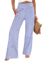 Women's High Waisted Striped Palazzo Pants