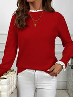 Women's Lace-Trimmed Knit Tops