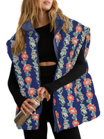 Women's Floral Puffer Vest