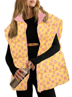 Women's Floral Puffer Vest