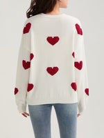 Women's Valentine Heart Print Sweater
