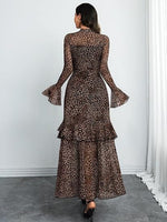 Valentine's Sheer Leopard Maxi Dress