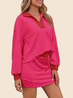 ?Women's Casual Striped Two-Piece Set