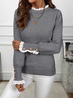 Women's Lace-Trimmed Knit Tops