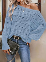 Women's Off Shoulder Batwing Oversized Sweater