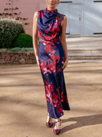 Women's Halter Neck Lace Maxi Dress