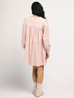 Women's Valentine's Pink Ruffled Bow Dress