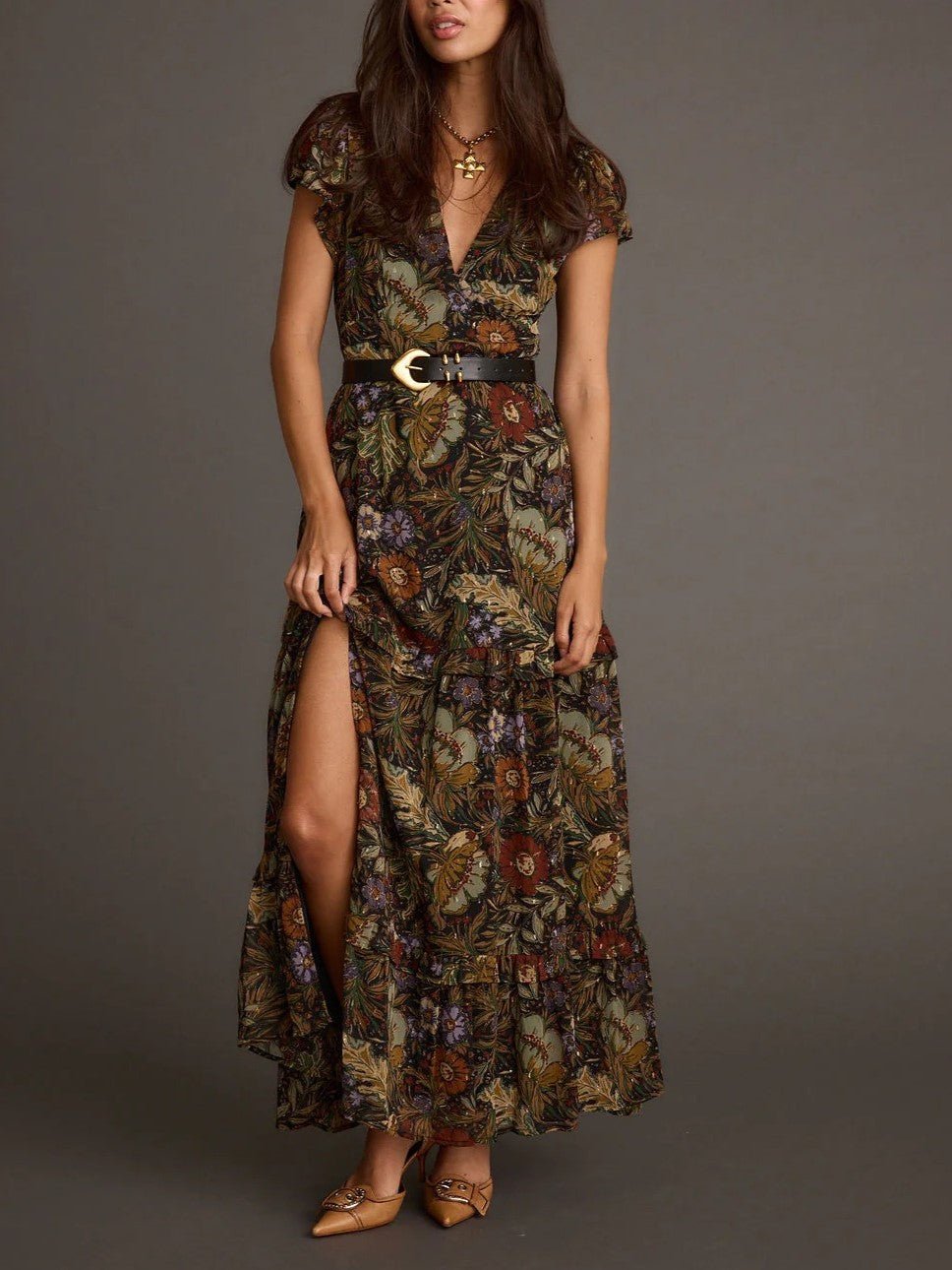 Women's Floral Paisley Maxi Dress