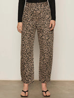 Women's Leopard Print Wide-Leg Trousers