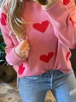 Women's Valentine Heart Print Sweater