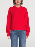 Women's Crew Neck Ribbed Sweater