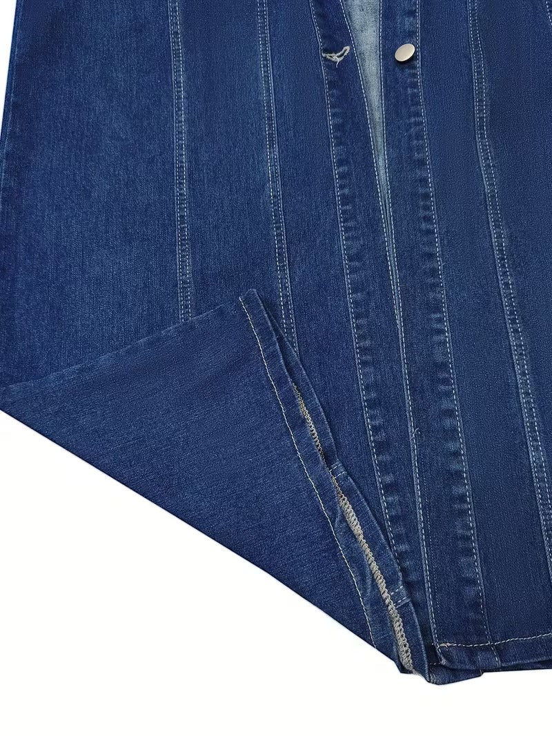 Women's Casual Versatile Denim Maxi Skirt