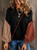 Women's Color-Block Stretchy Sweater