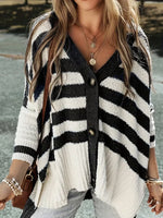 Women's Striped Knit Cardigan