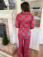Women's Christmas Bow-Tie Plaid Pajamas