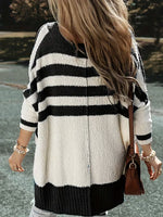 Women's Striped Knit Cardigan